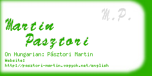 martin pasztori business card